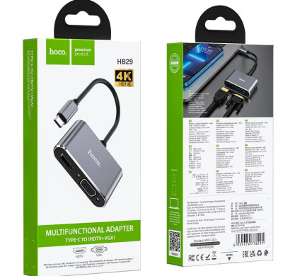 Переходник/Hoco HB29 HUB